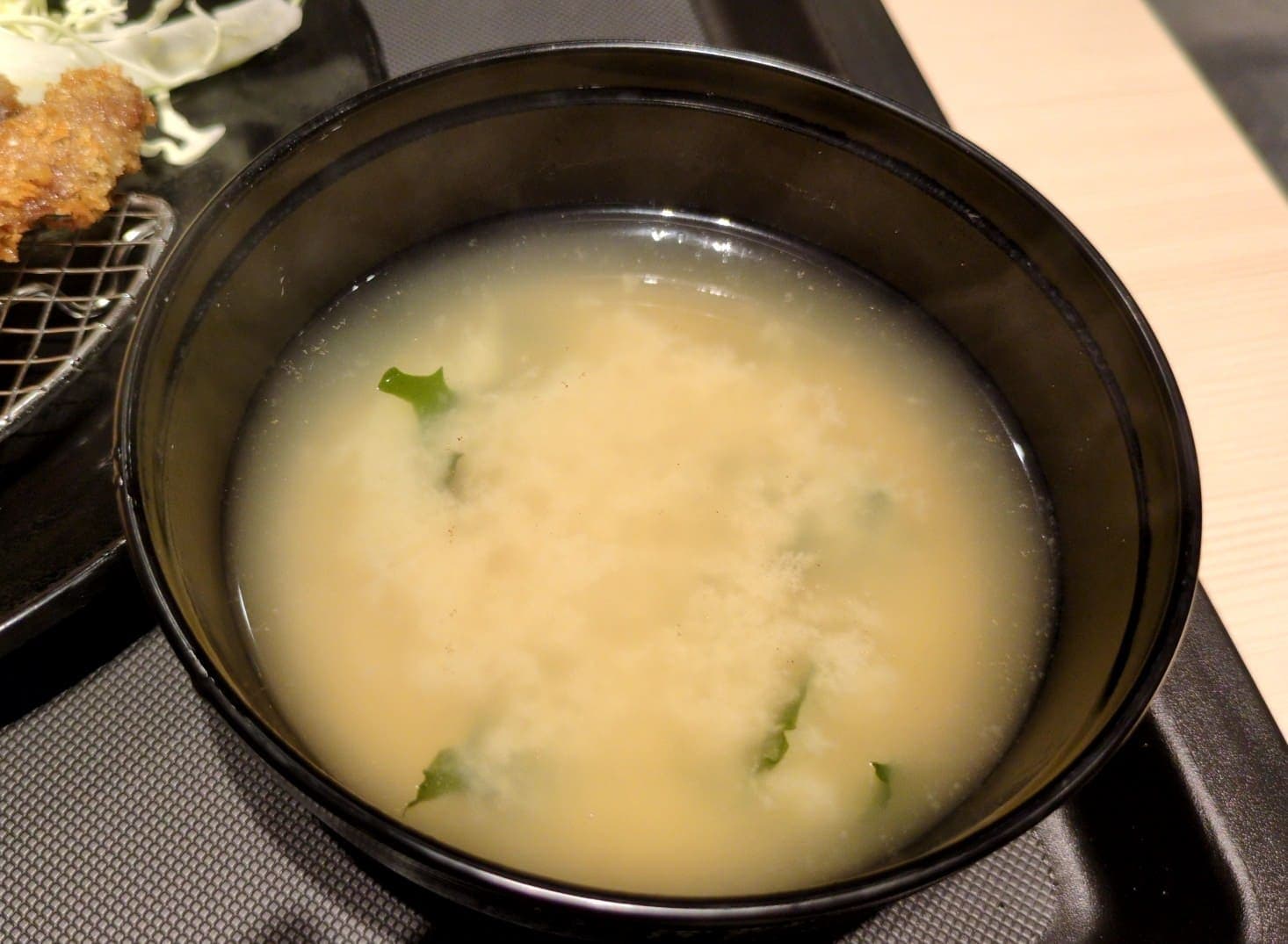 松のや　牛サーロインかつ定食　味噌汁