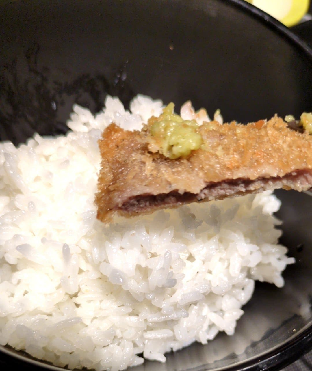 松のや　牛サーロインかつ定食　わさびと