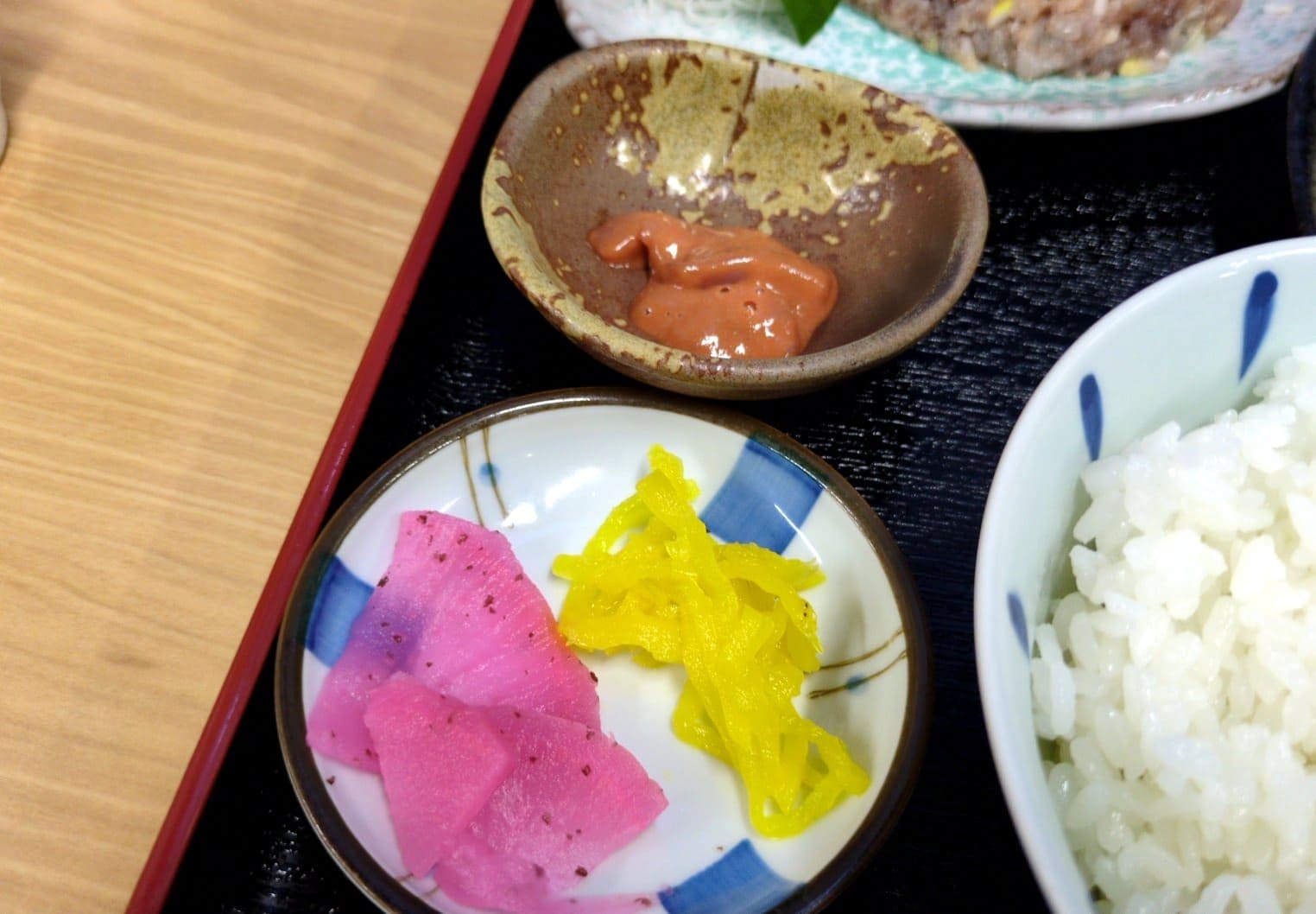 道の駅 ちくら潮風王国 せん政水産 てっぱつあじのフライとなめろう定食 漬物