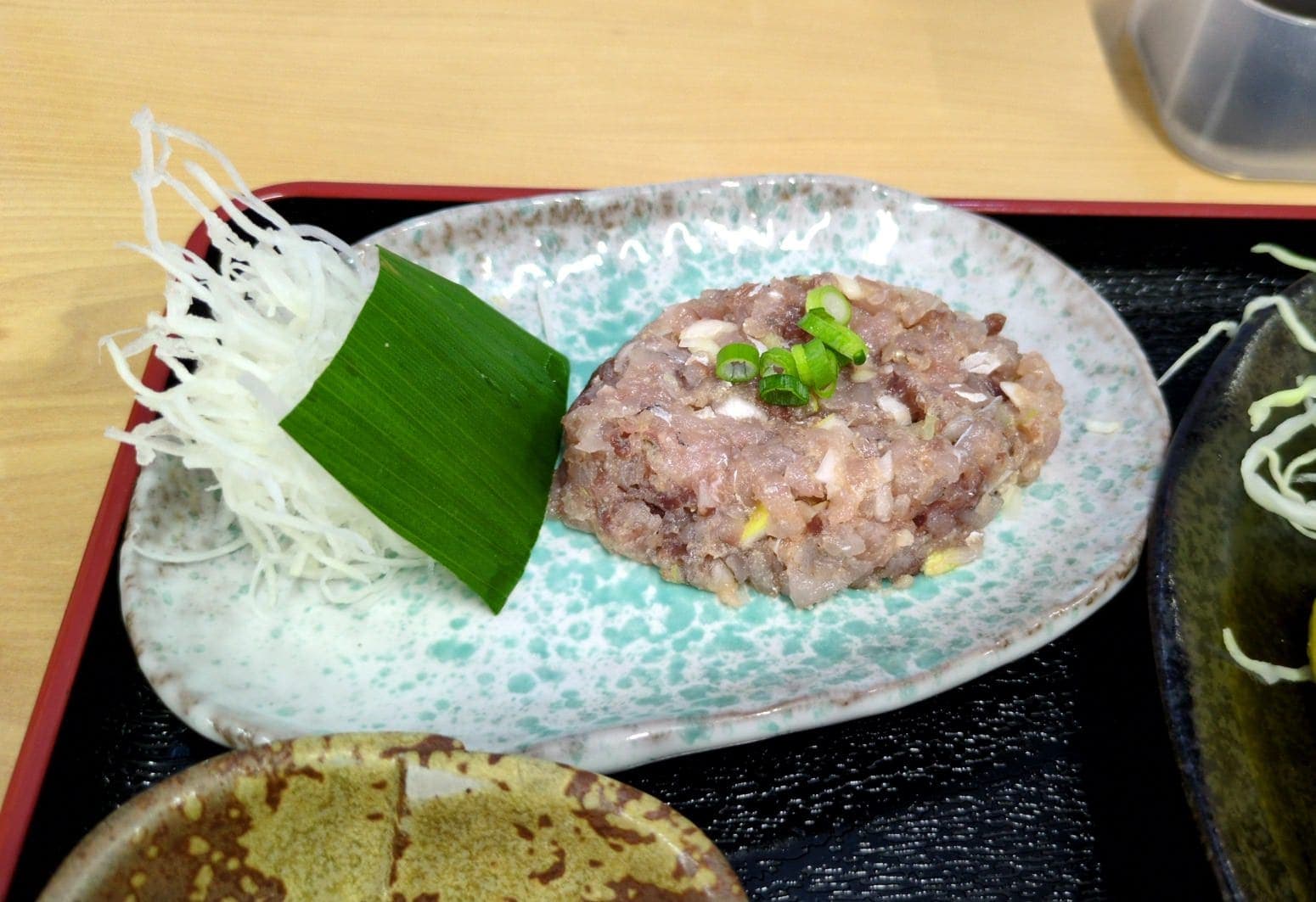 道の駅 ちくら潮風王国 せん政水産 てっぱつあじのフライとなめろう定食 食べる5