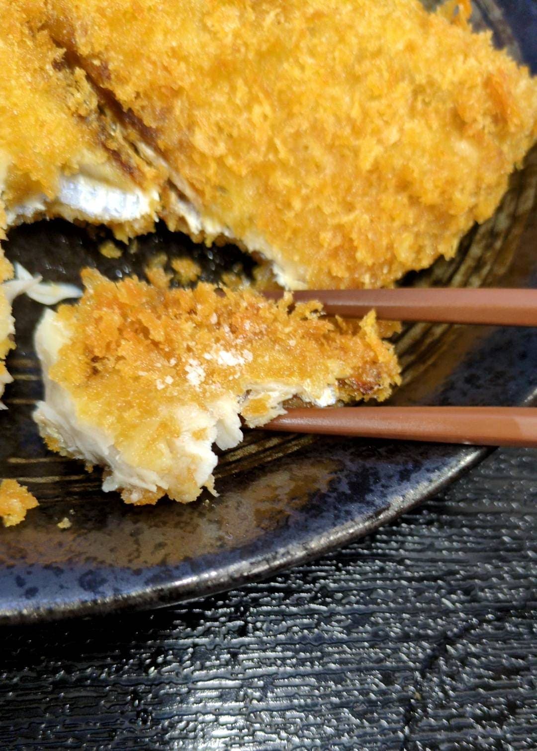 道の駅 ちくら潮風王国 せん政水産 てっぱつあじのフライとなめろう定食 食べる3