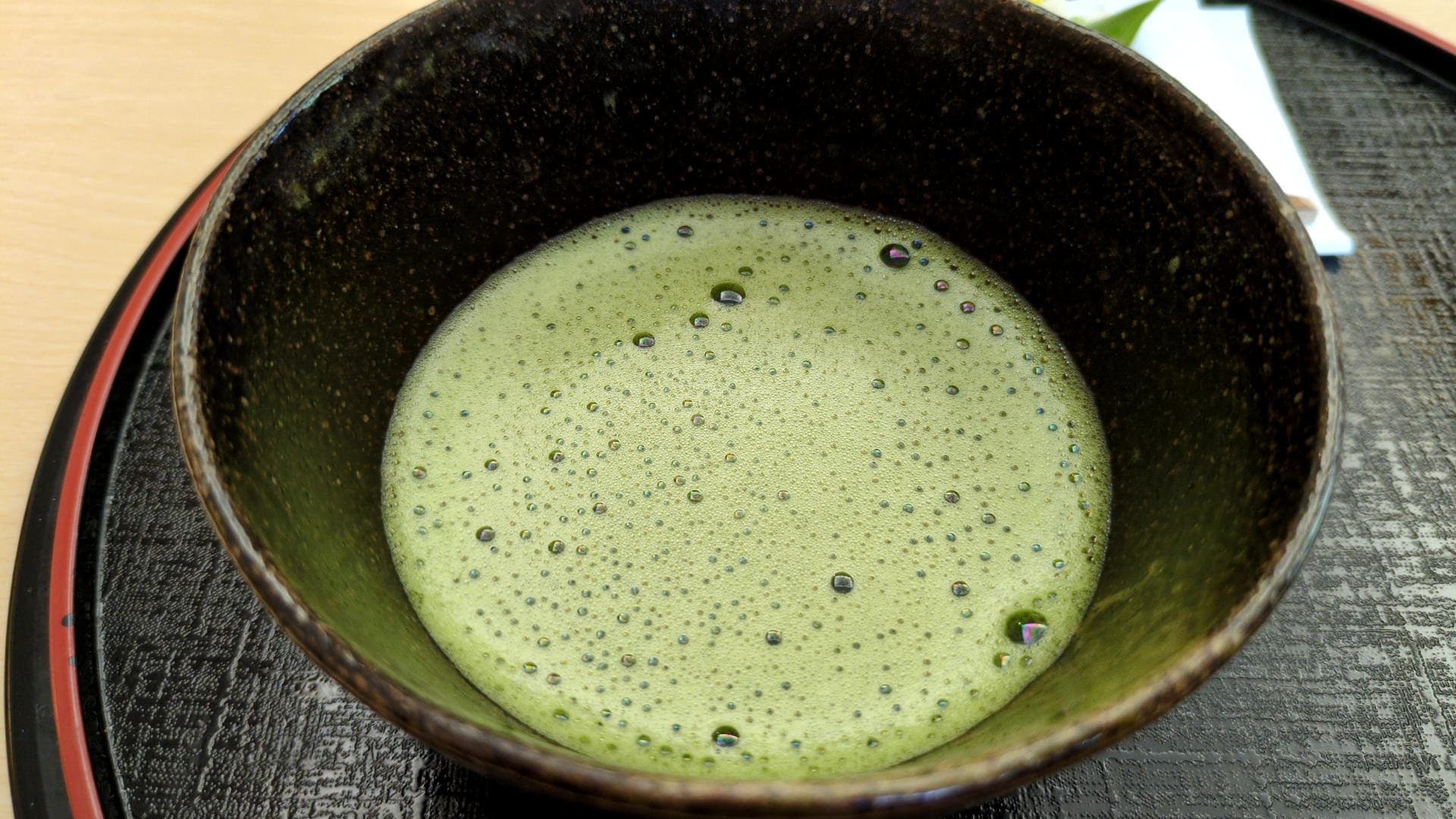 安房神社　あづち茶屋　抹茶お菓子付き　飲む