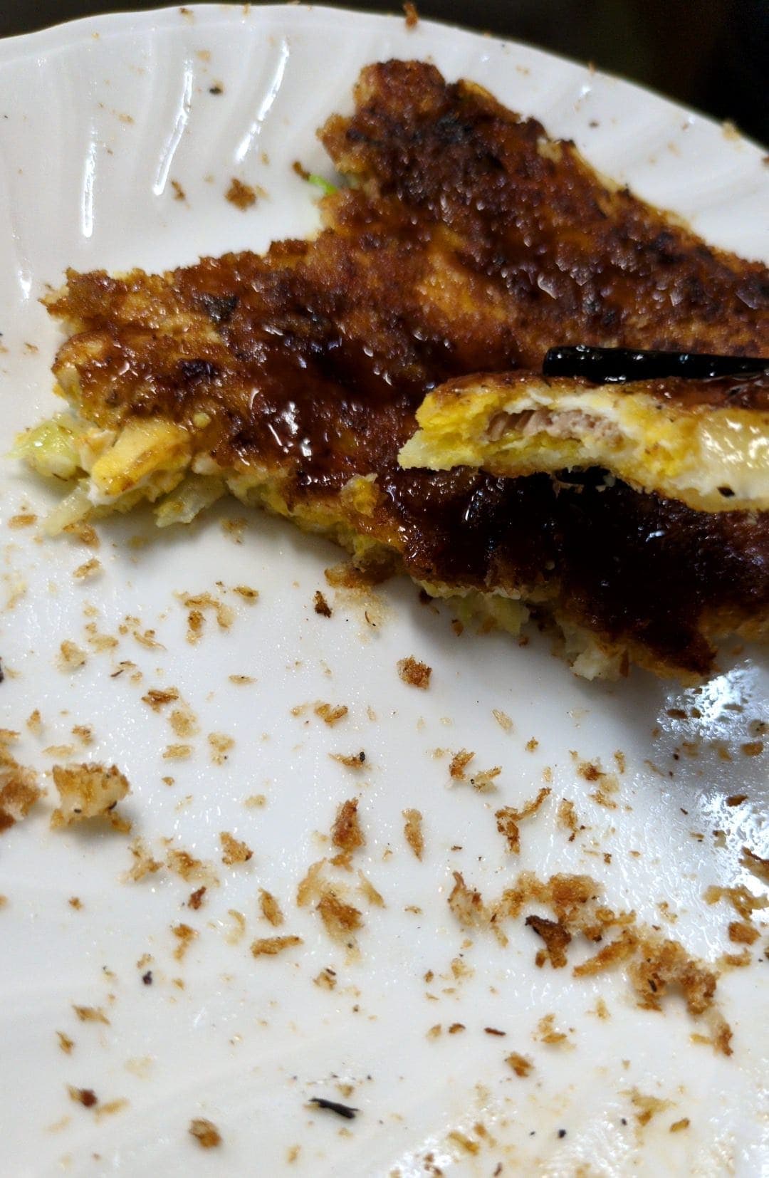 いわ瀬 ふらい焼き 肉玉ふらい 食べる4