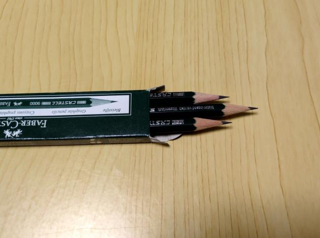ファーバーカステル9000番鉛筆 パーフェクトペンシル用スペアペンシル3本入り　開封