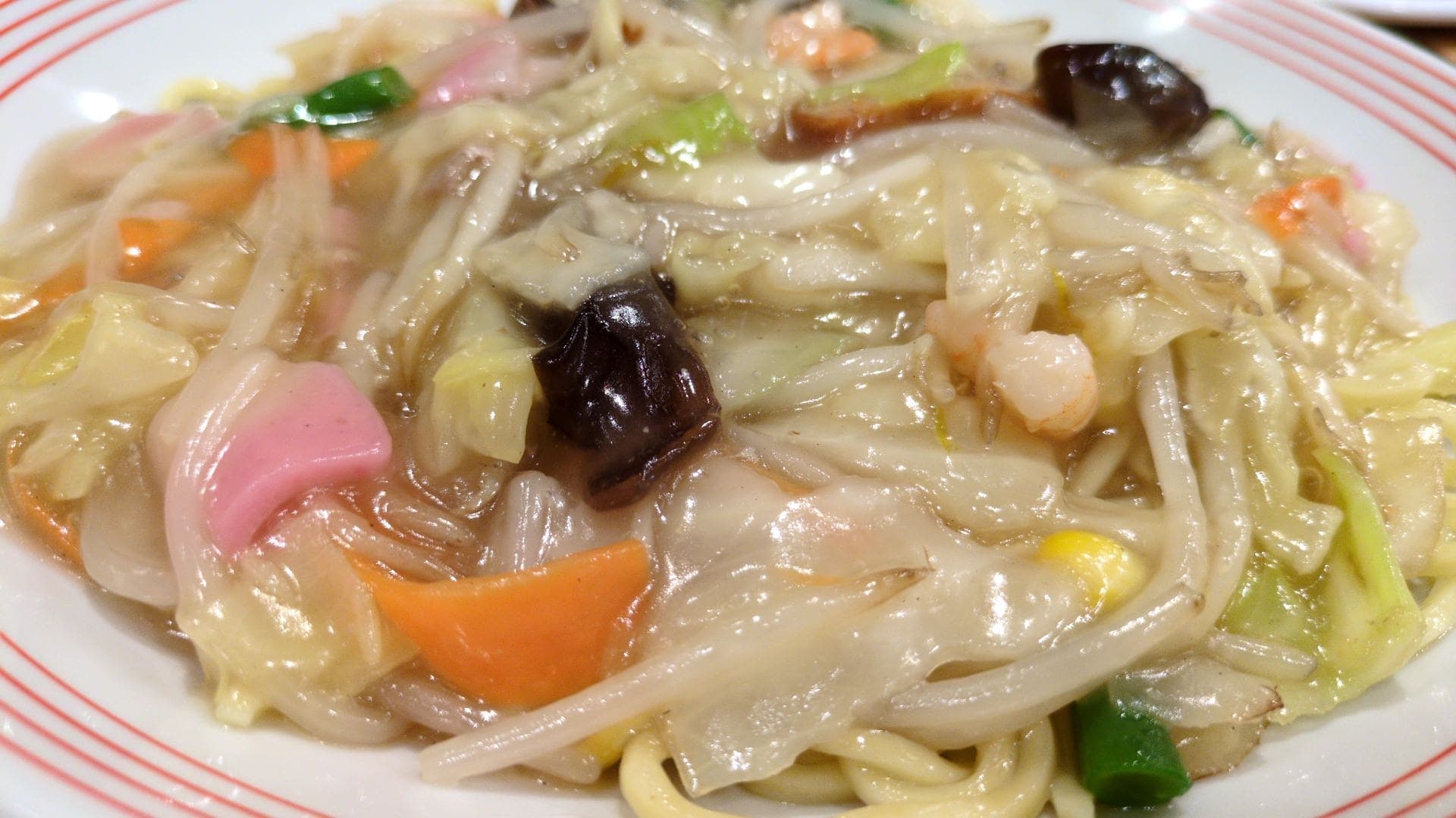 リンガーハット　やわらか太めん皿うどん　注文後