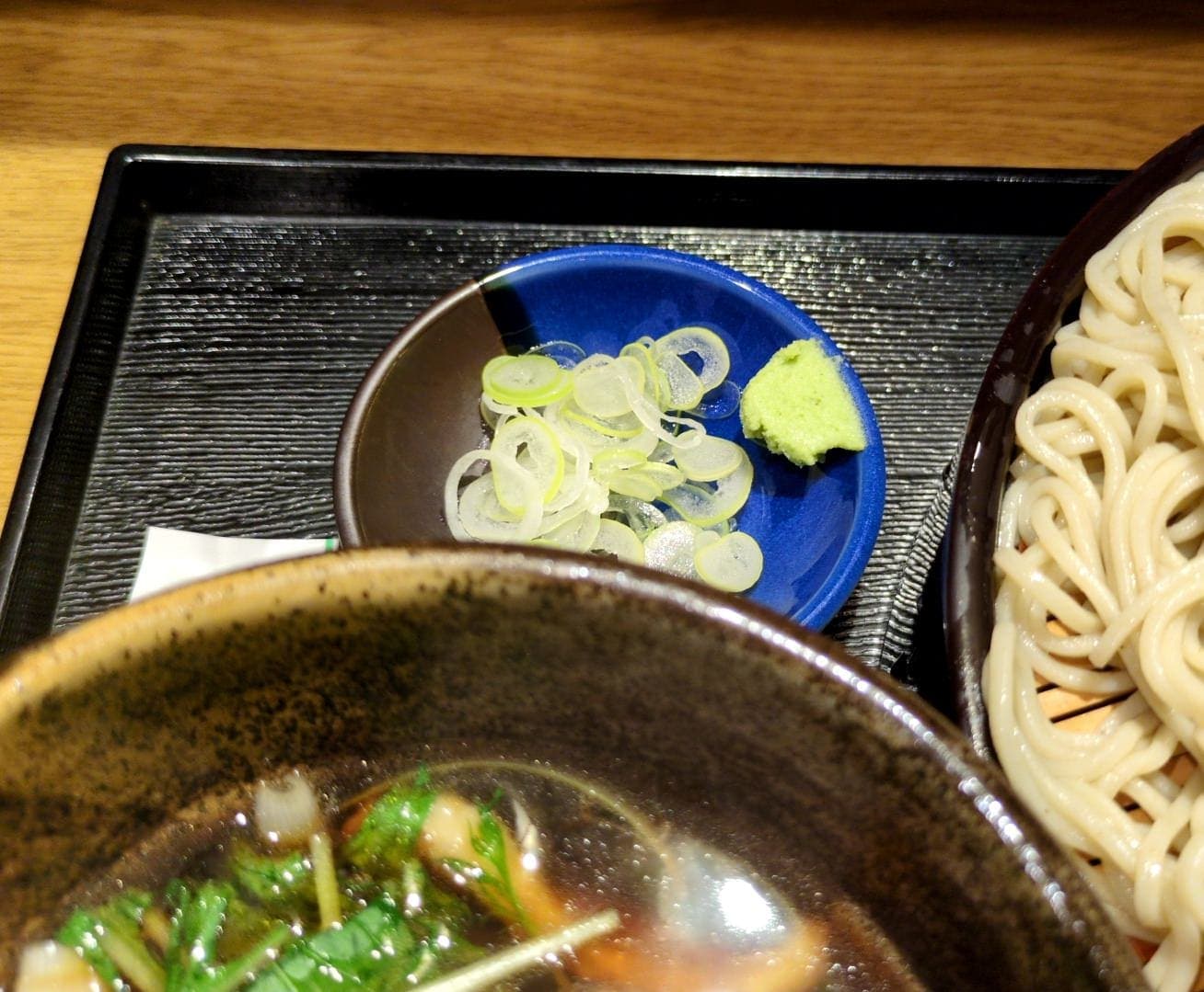 北品川 砂場 鴨せいろ　薬味　わさび