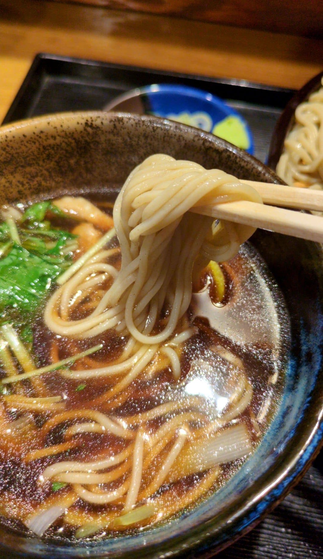 北品川 砂場 鴨せいろ 食べる２