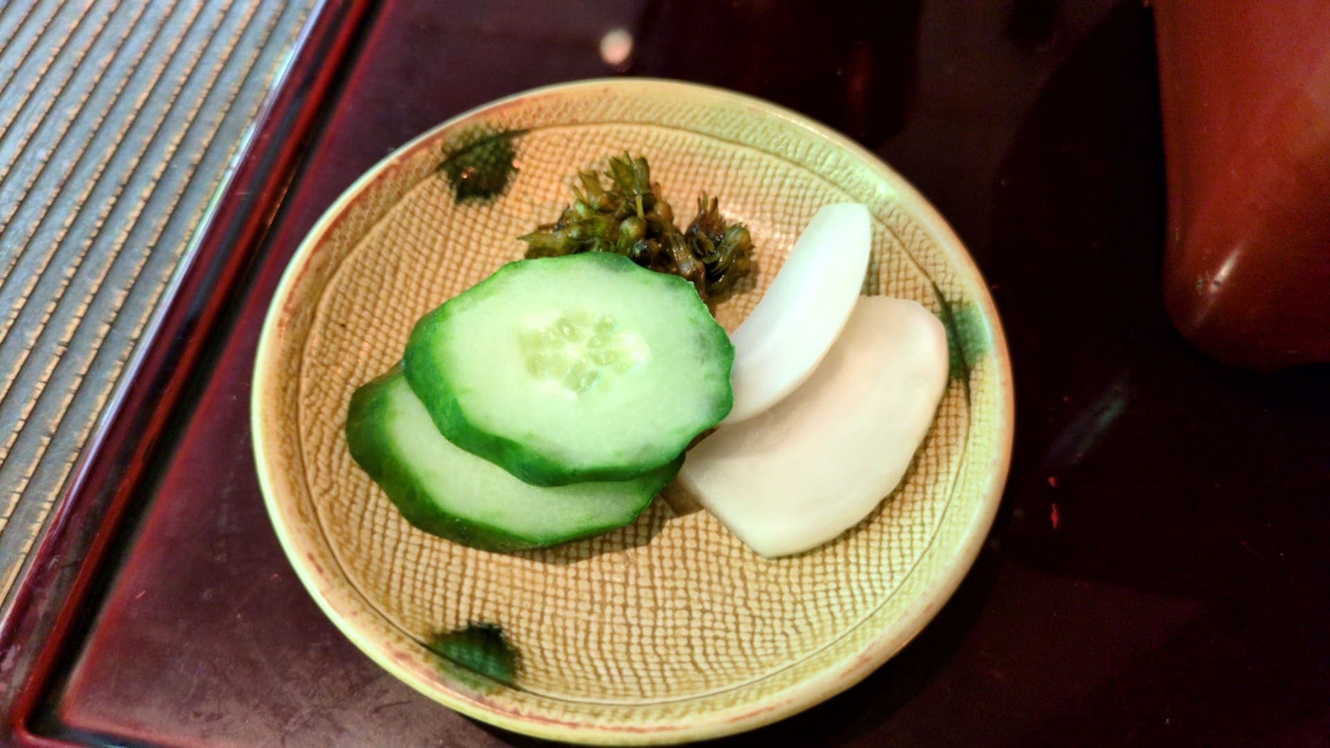 天山湯治郷 山法師 うな重 小梅 漬物