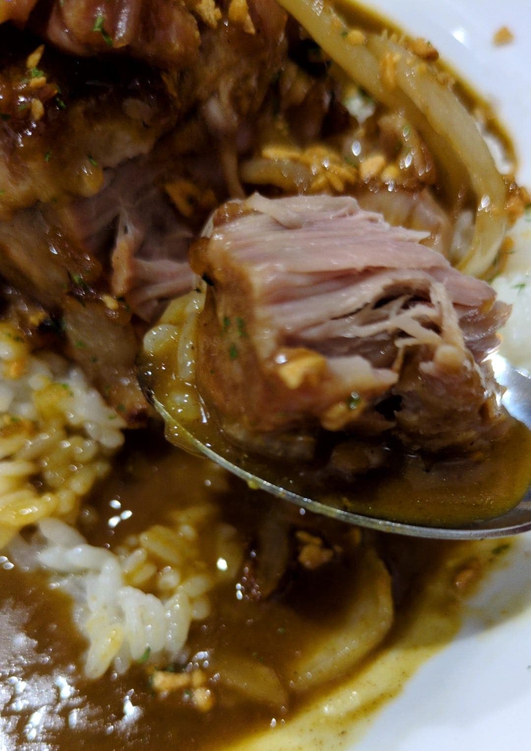 CoCo壱 ホロ肉ドカンと豪快カレー　食べる３