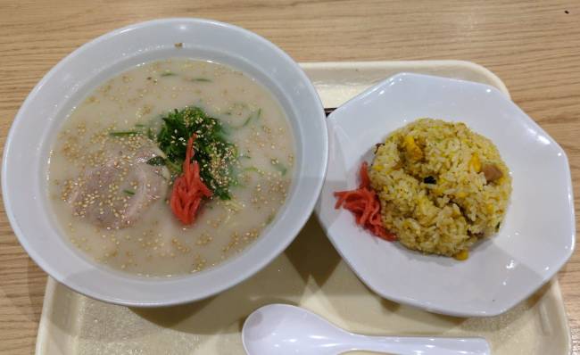 ポッポ　とんこつらーめん＋ミニ炒飯
