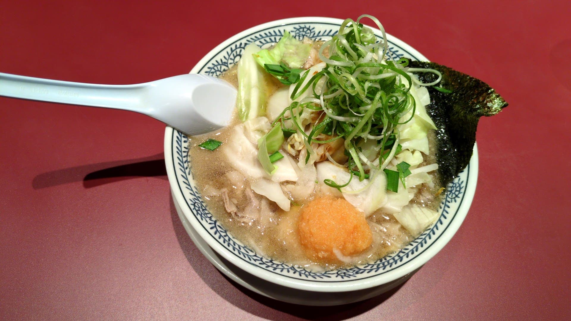 丸源ラーメン　野菜肉そば　注文