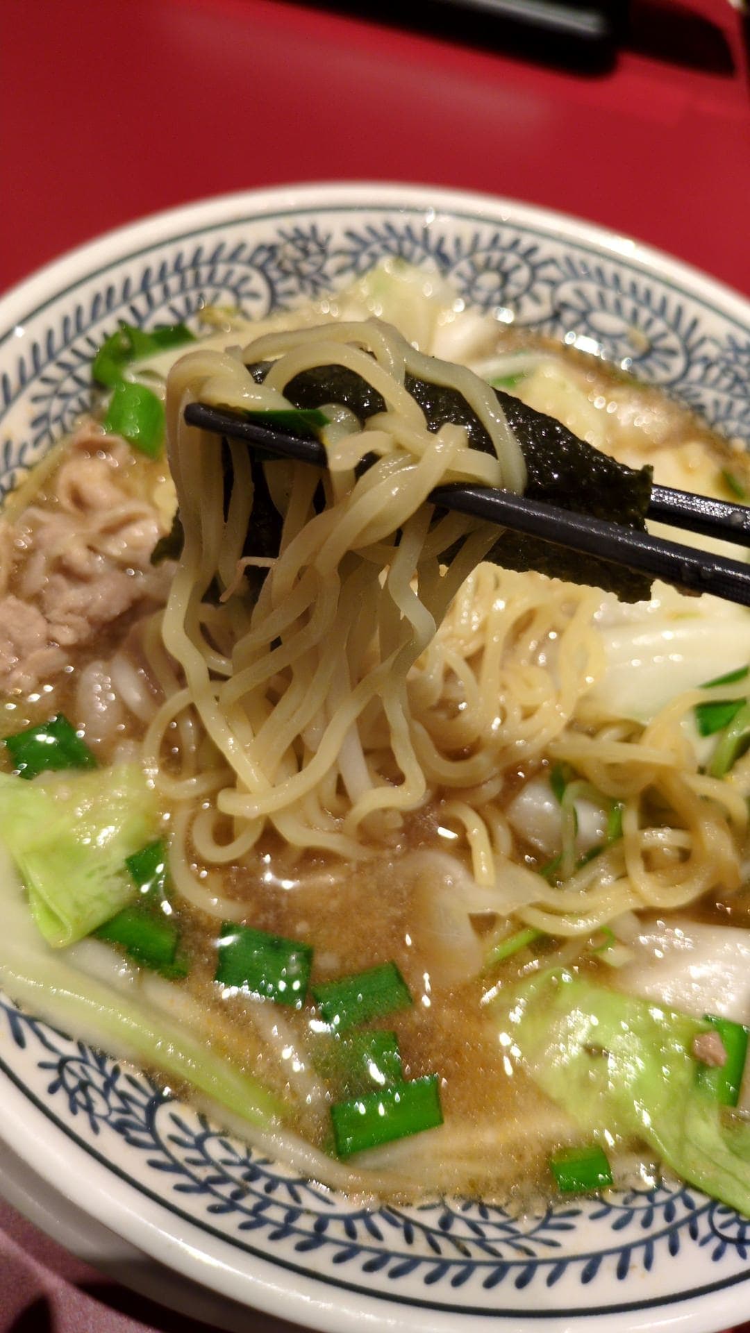 丸源ラーメン　野菜肉そば　味の調整
