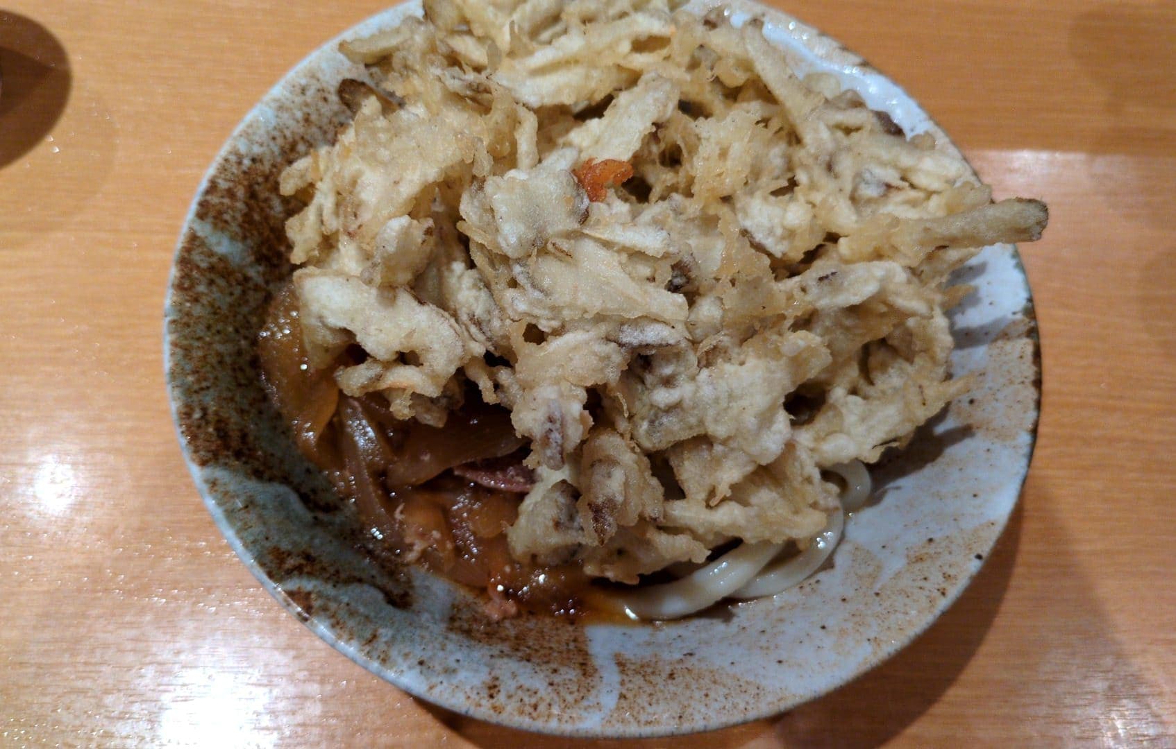 ふたば製麺アトレ川崎　肉盛りごぼうかき揚げうどん