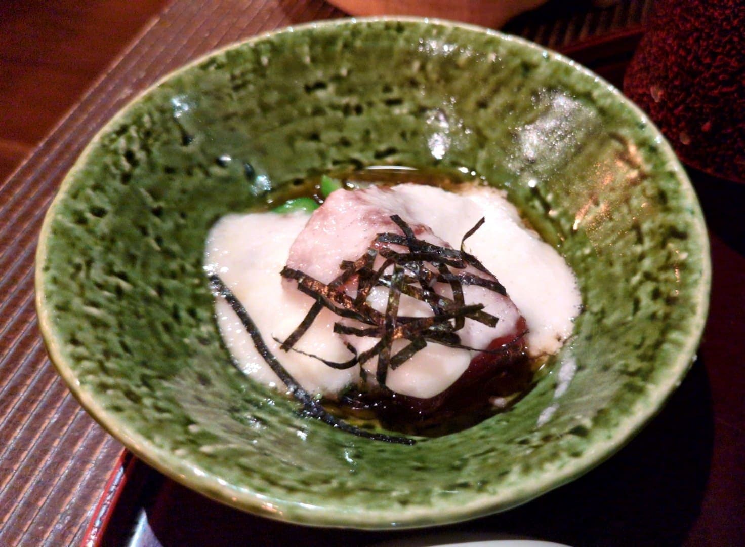 箱根の温泉「天山湯治郷」　麦とろごはん　山かけ