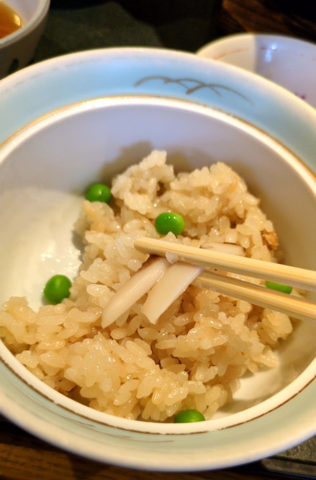 木曽路　松茸御膳　ご飯食べる